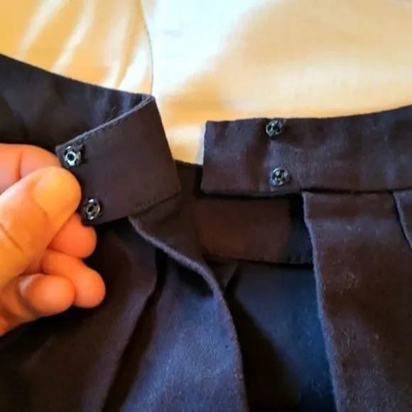 Loft Size 0 Navy Blue Linen Sleeveless Dress - Picture 5 of 7